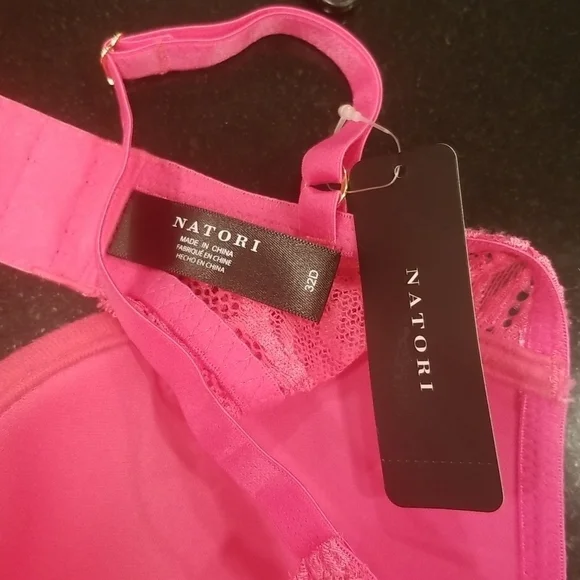 💕NATORI💕 Feathers Underwire Contour Bra ~ Raspberry Crush 32D NWT